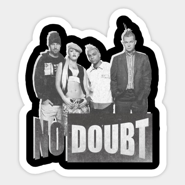 No-Doubt-Tribute Sticker by Ville Otila Abstract